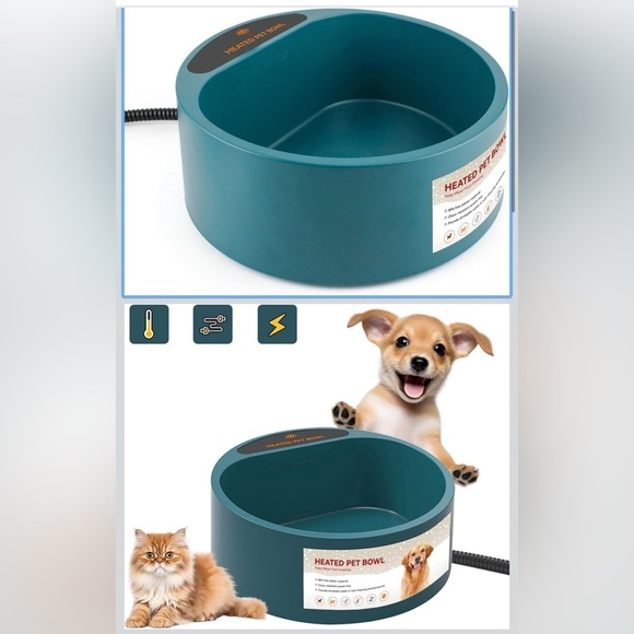 Heated Pet Bowl in Teal (063) - Picture 3 of 3